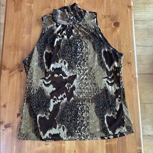 Animal Print Sleeveless Top